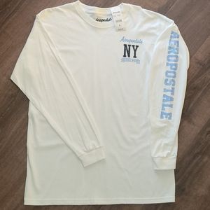 NWT Mens white Aeropostale long sleeve size L
